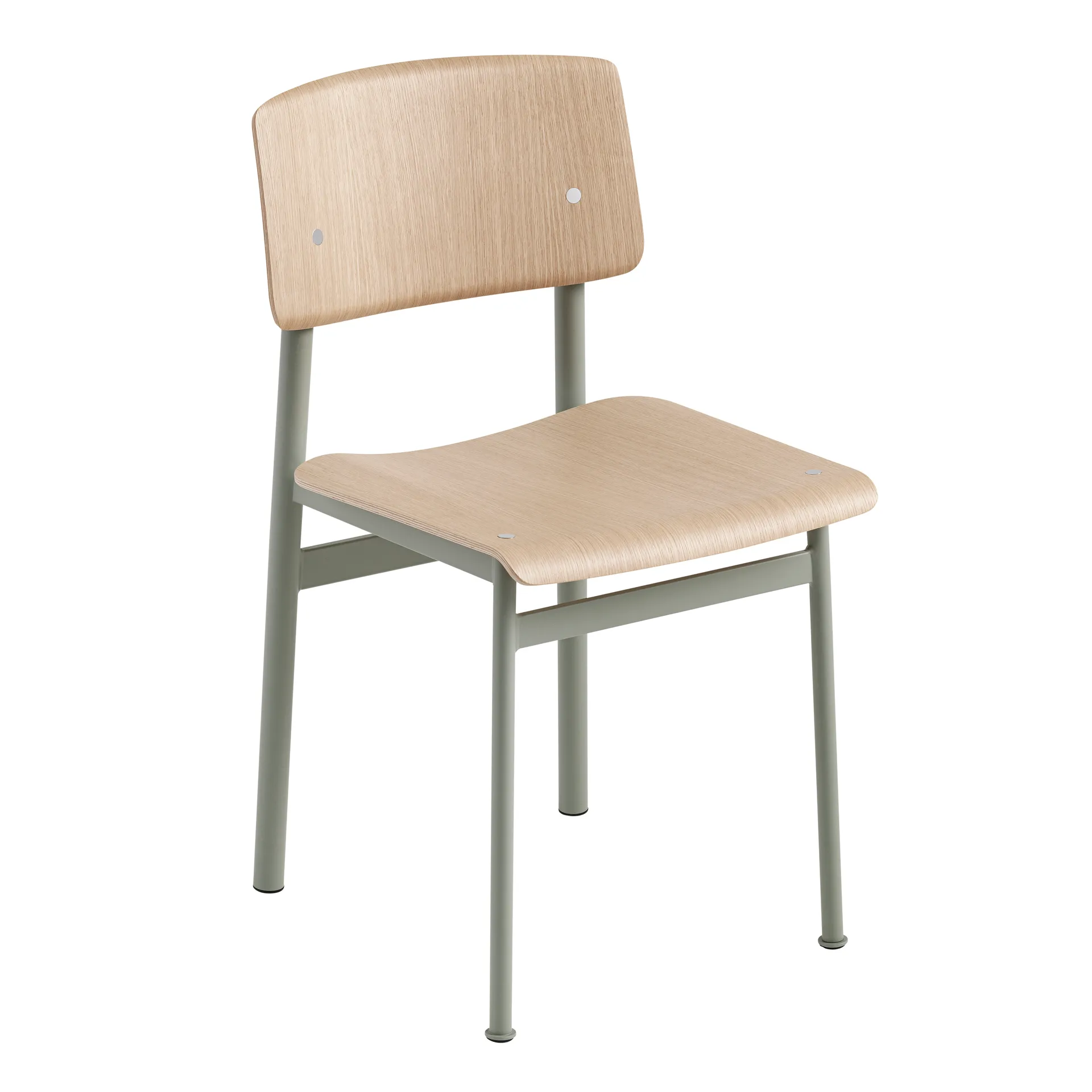 Chaise Loft Chair, dusty green-chêne Muuto