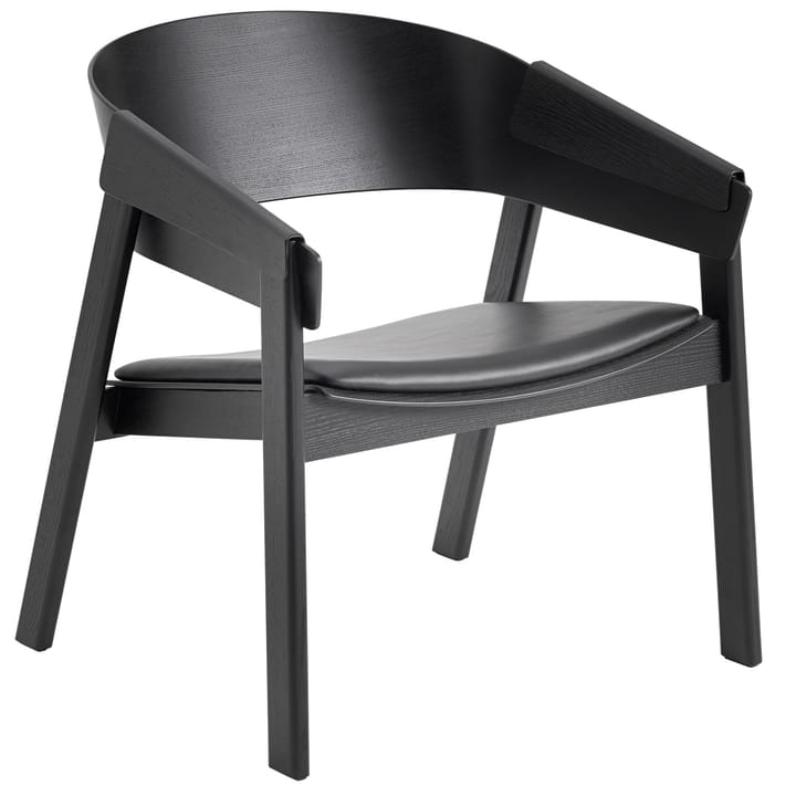 Chaise lounge Cover cuir - Noir-noir - Muuto