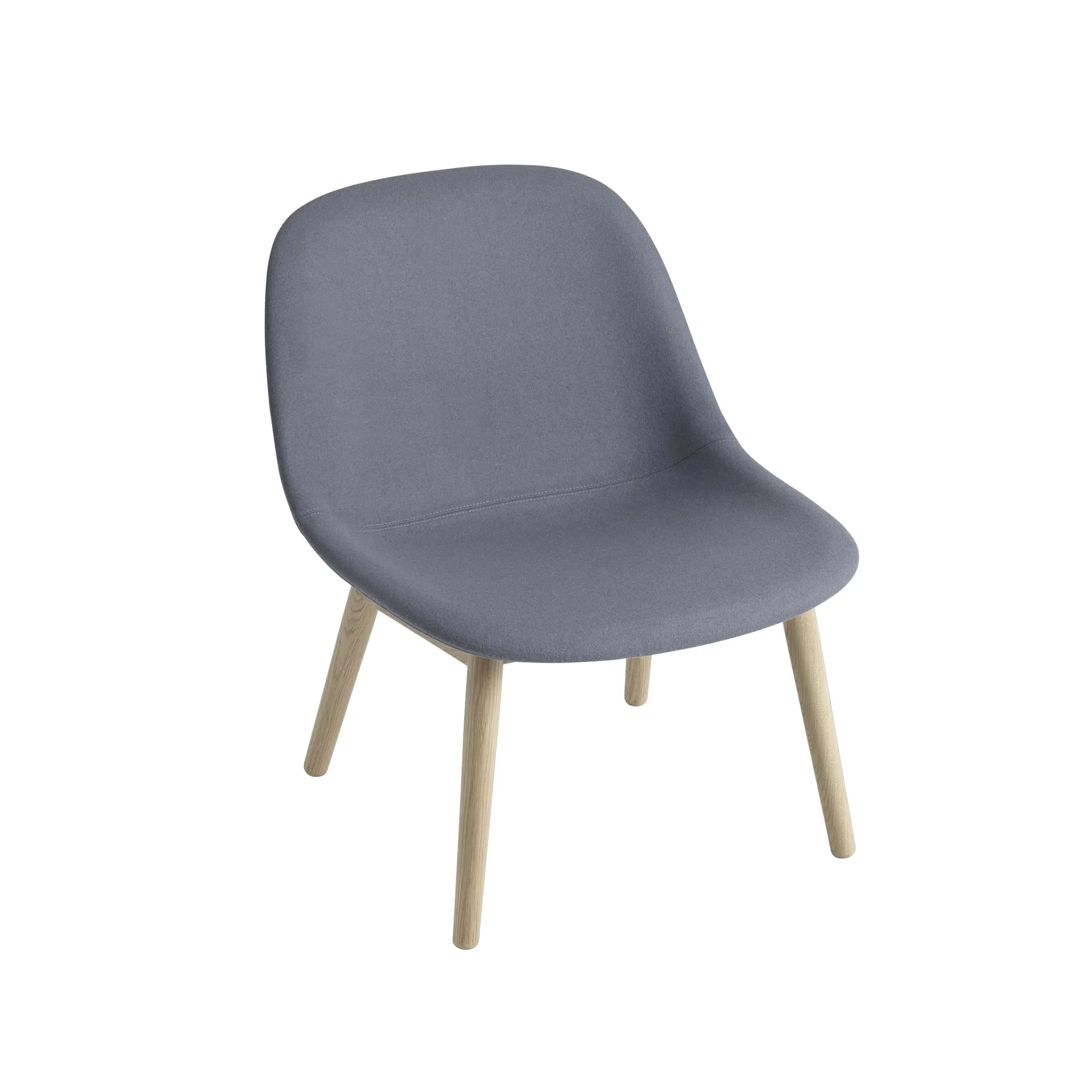 Chaise Lounge Fiber avec pieds en chêne, Divina 154 Muuto