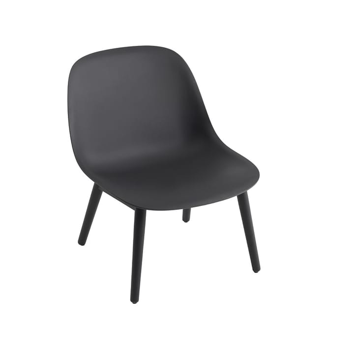 Chaise lounge Fiber wood base - black, pieds noirs - Muuto
