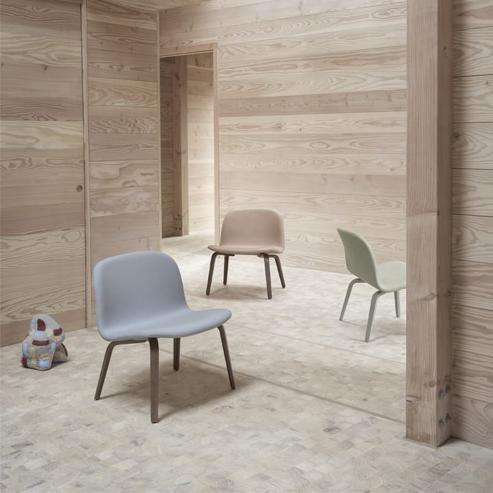 Chaise lounge recouverte de textile Visu, Fiord 991-Oak Muuto