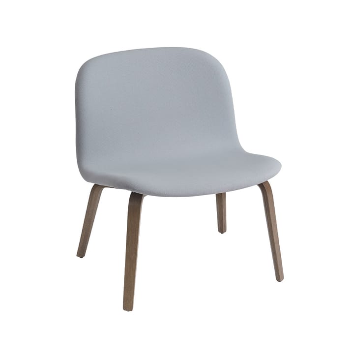Chaise lounge recouverte de textile Visu - Steelcut 120-Brown stained oak - Muuto