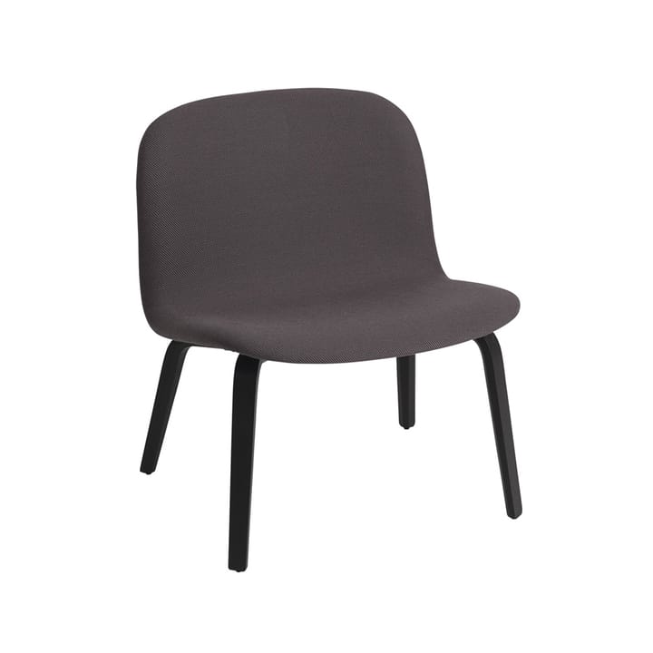 Chaise lounge recouverte de textile Visu - Twill weave 160-Black - Muuto