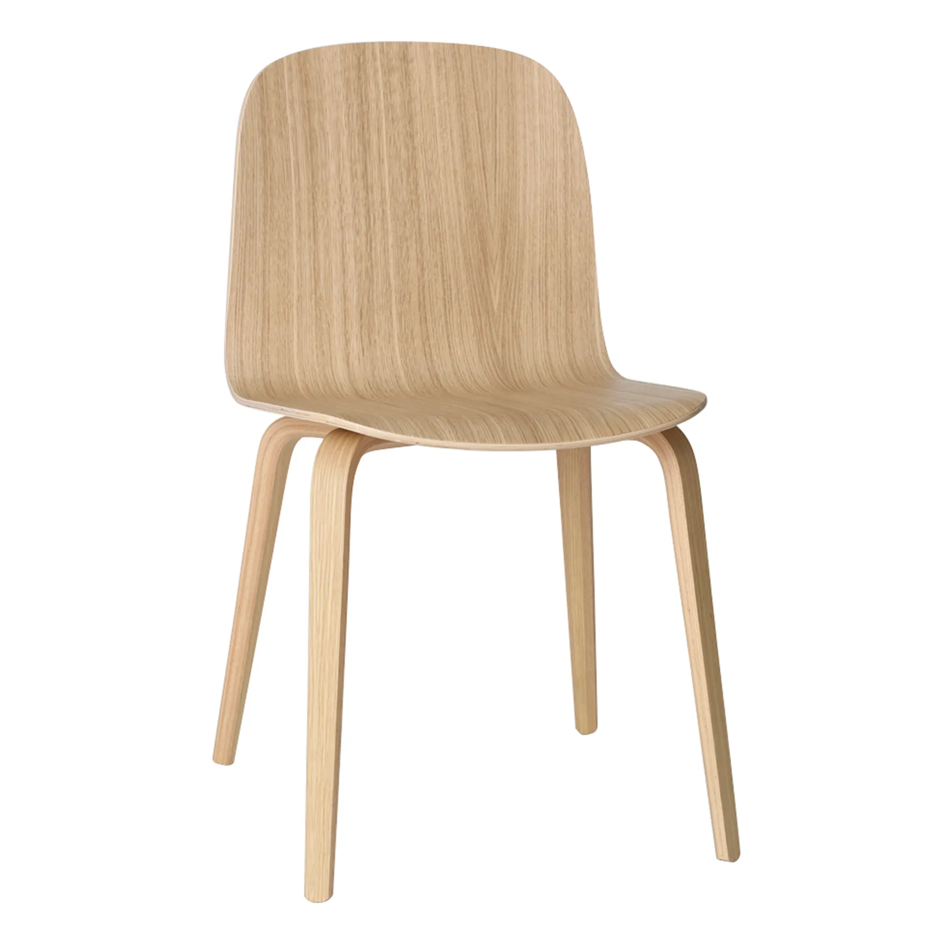 Chaise Visu Chair base en bois, chêne Muuto
