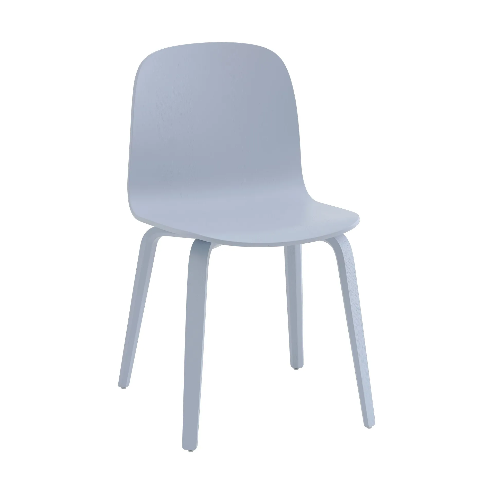 Chaise Visu Chair base en bois, Light blue Muuto