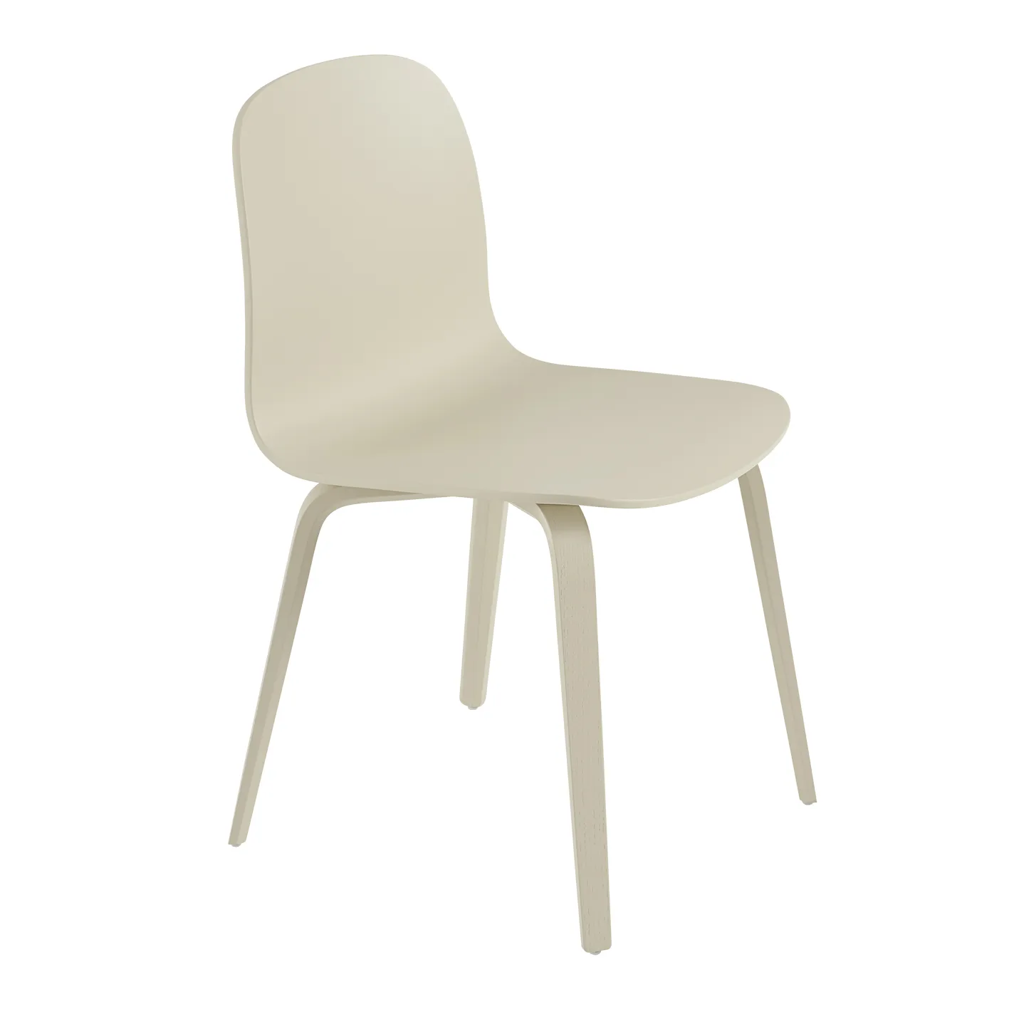 Chaise Visu Chair base en bois, Sable Muuto