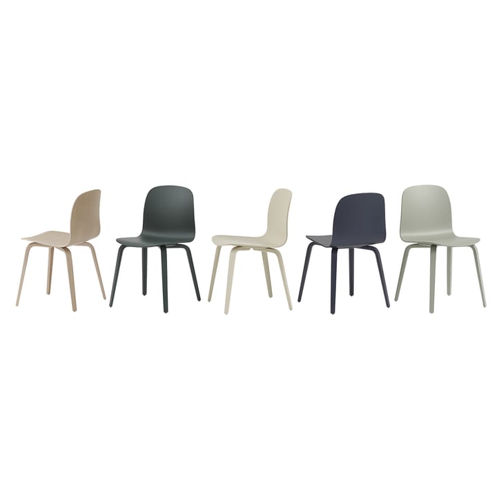 Chaise Visu Chair base en bois, Sable Muuto