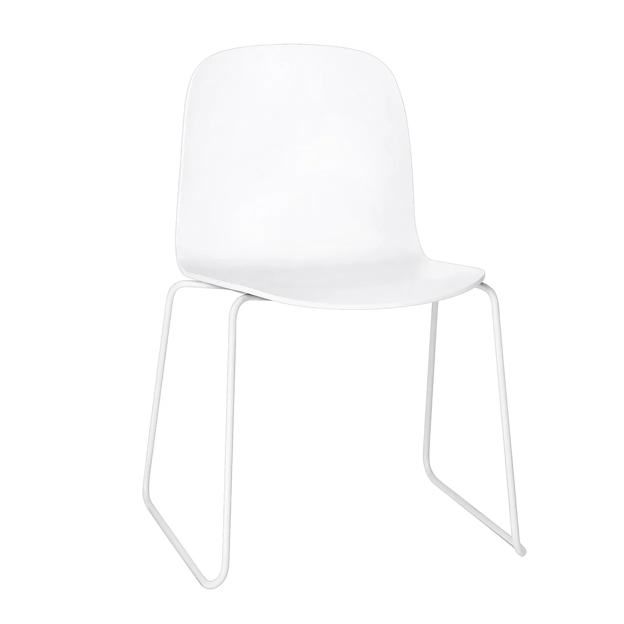 Chaise Visu pied luge, White-White Muuto
