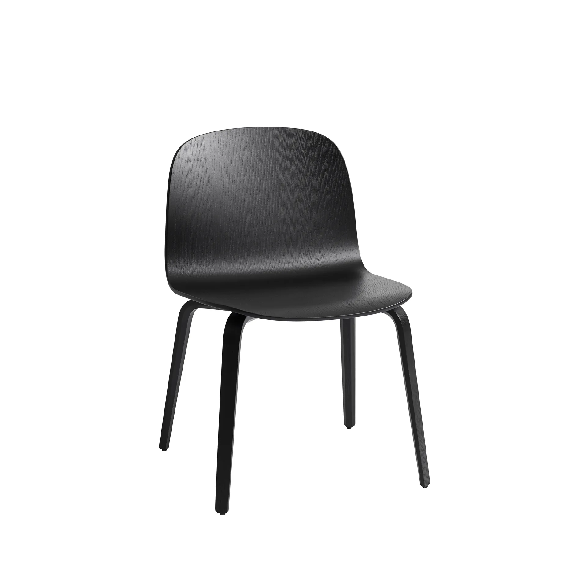Chaise Visu Wide, Black-Black wood Muuto