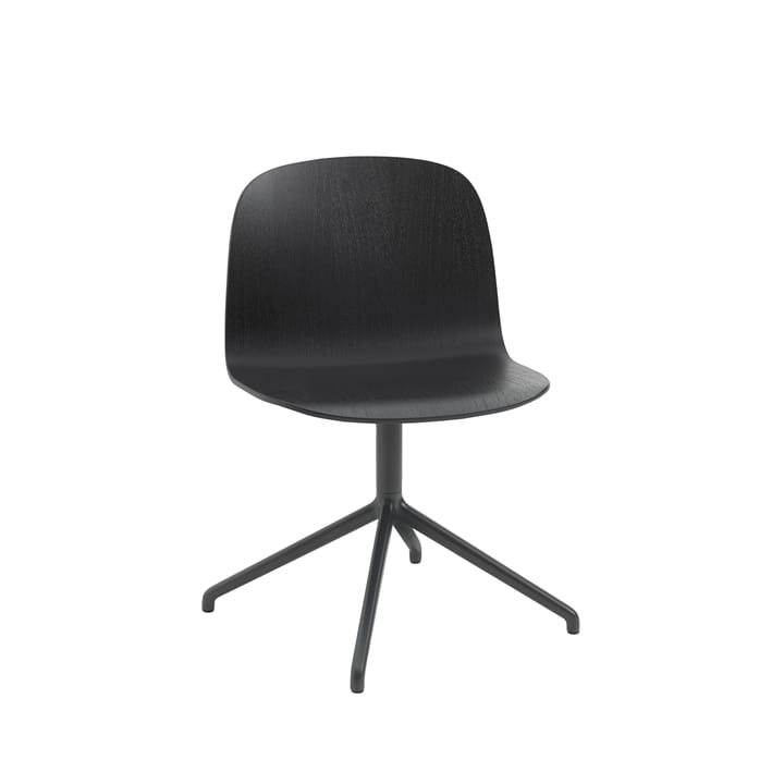 Chaise Visu Wide - Black-Swivel base - Muuto