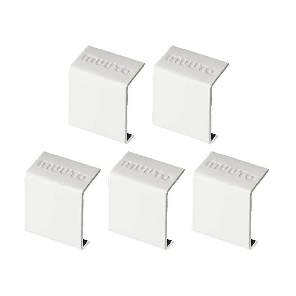 Clips Mini stacked 2.0, paquet de 5, blanc Muuto
