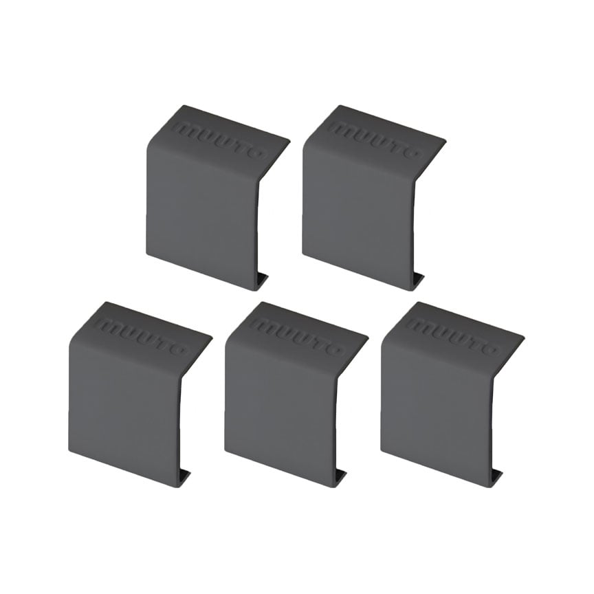 muuto clips mini stacked 2.0, paquet de 5 gris