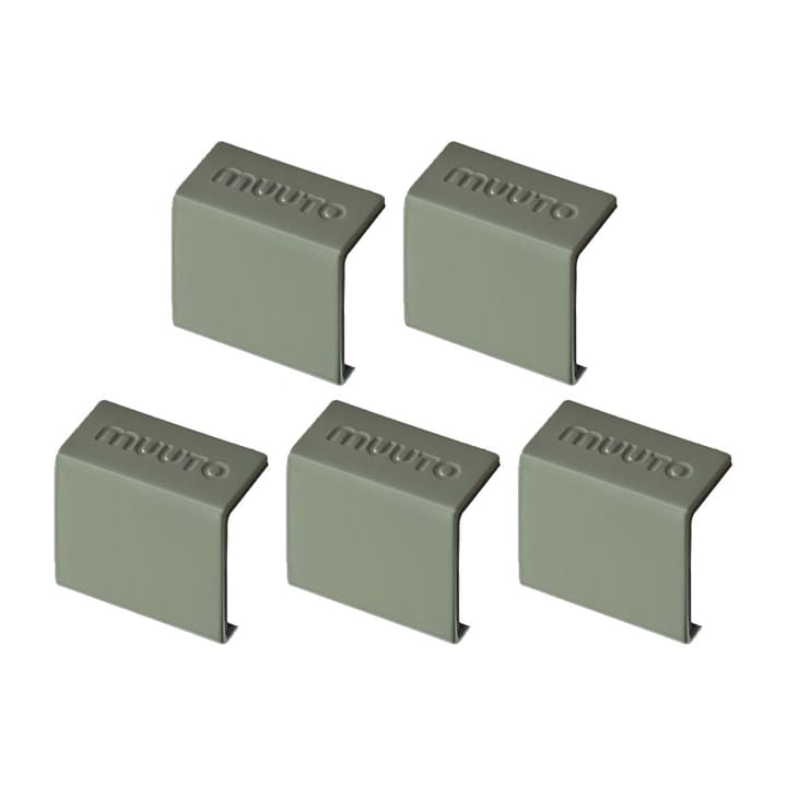 Clips Mini stacked 2.0, paquet de 5 - vert - Muuto