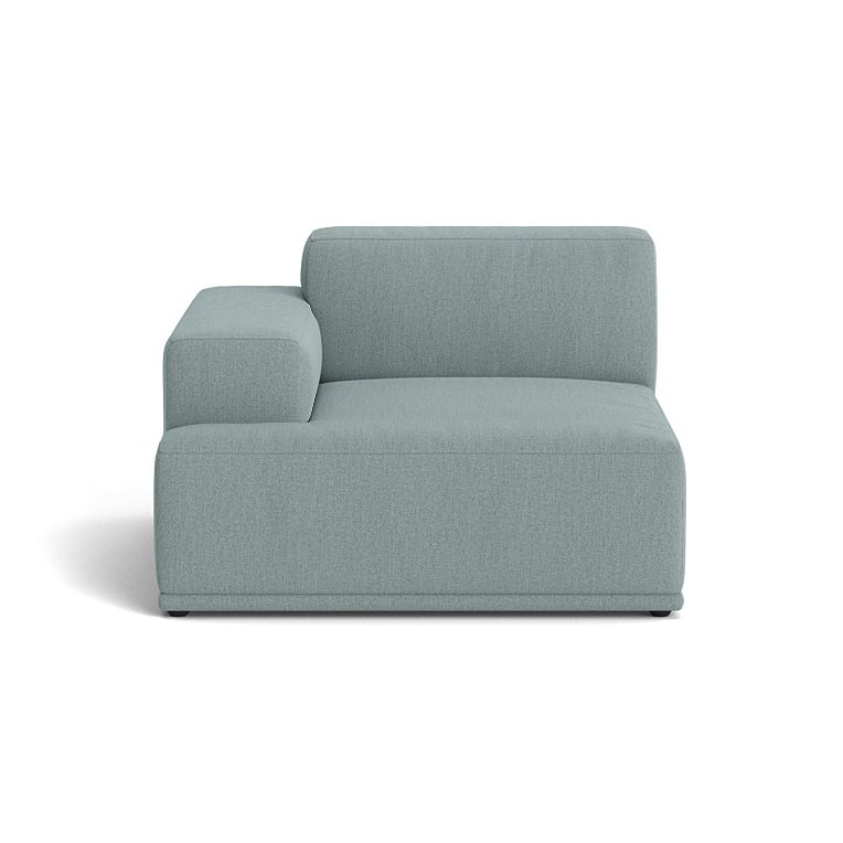Muuto Connect soft modul Re-wool no 718 bleu clair Accoudoir gauche (A)
