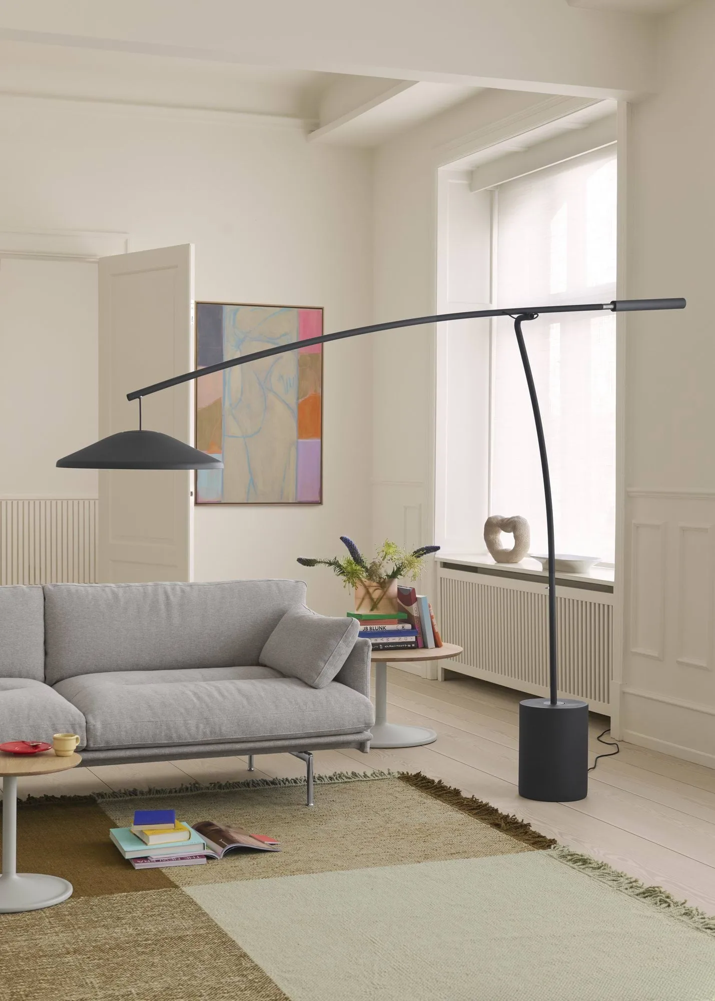 Contra lampadaire, Anthracite black-béton, 188 cm Muuto