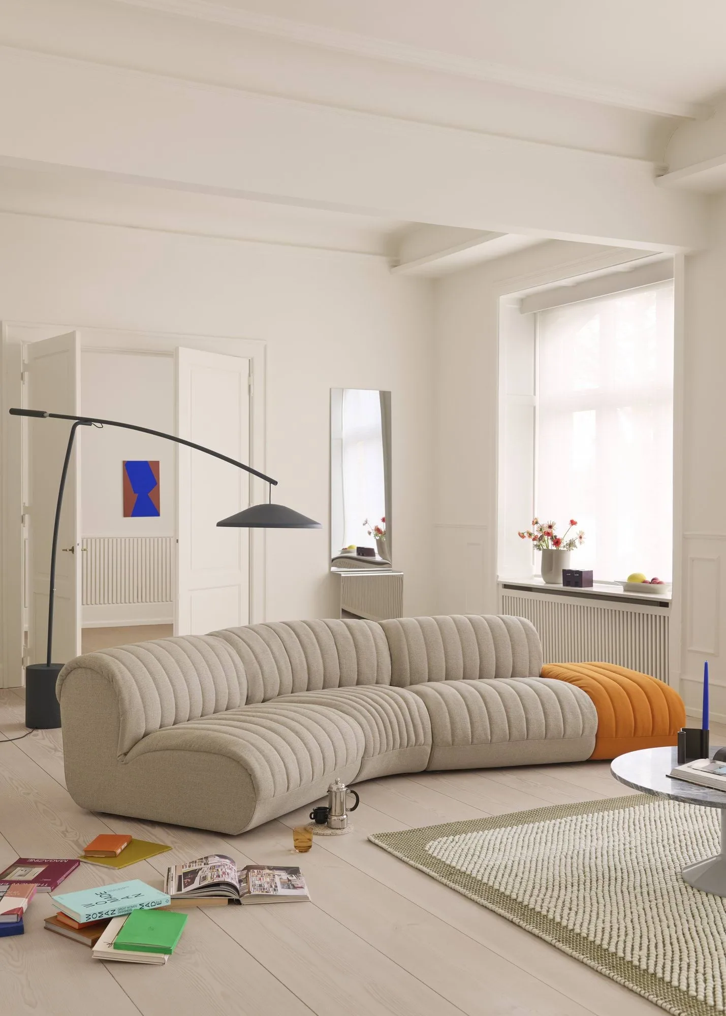 Contra lampadaire, Anthracite black-béton, 188 cm Muuto