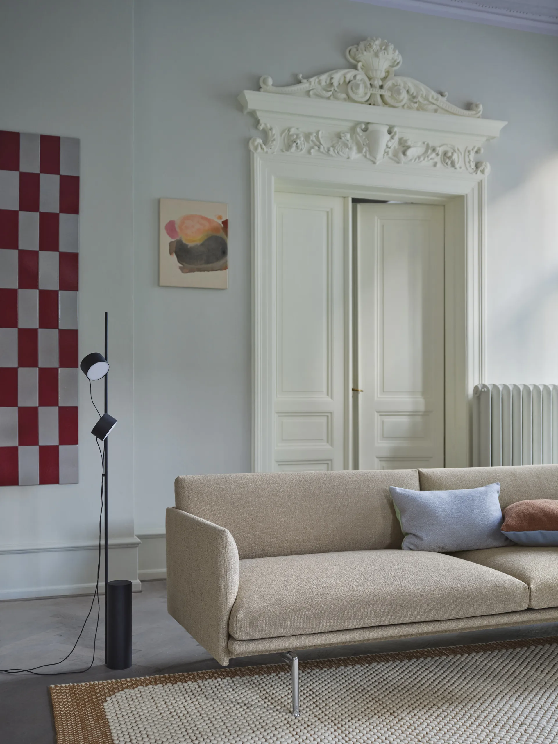 Coussin Mingle 35x55 cm, Copper Brown-Light Blue Muuto