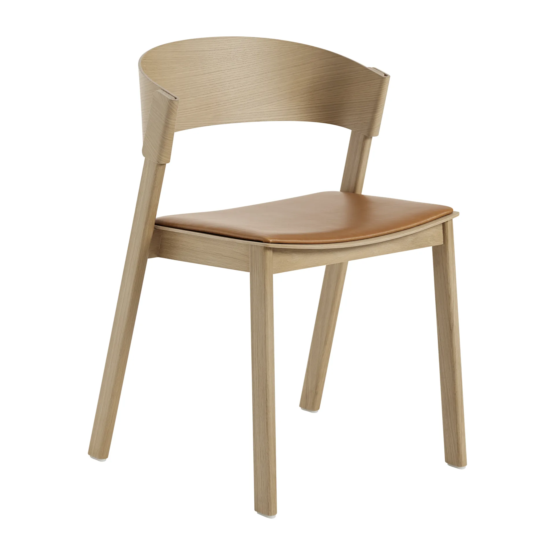 Cover Side Chair leather, Cognac-chêne Muuto