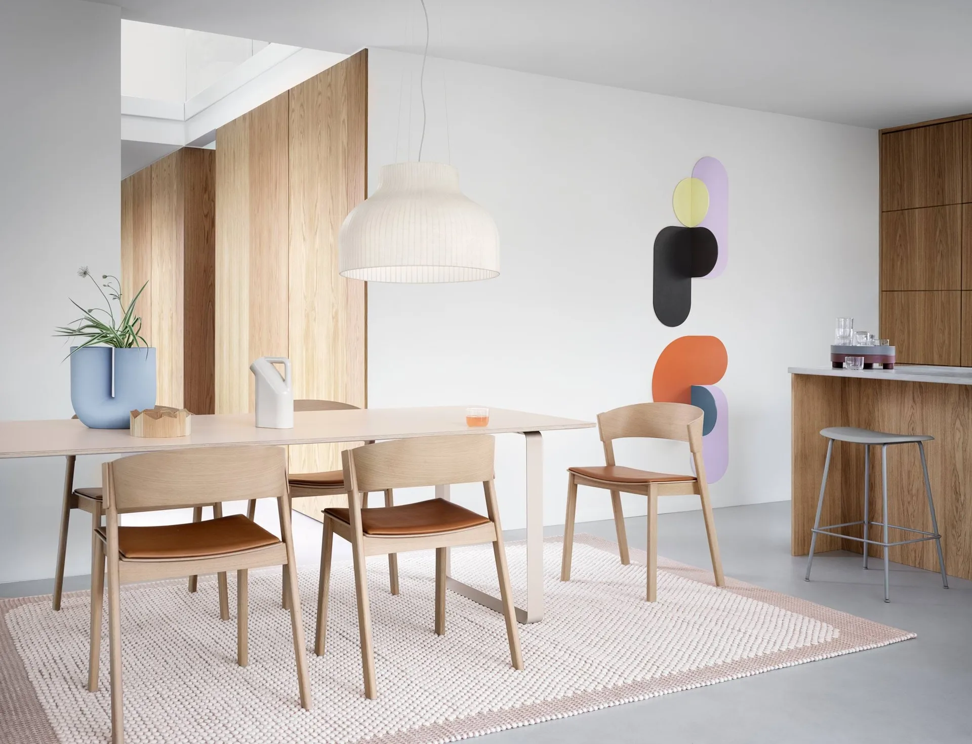 Cover Side Chair leather, Cognac-chêne Muuto