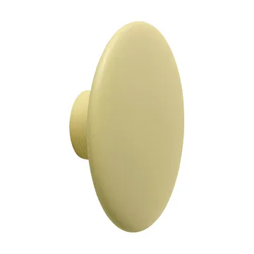 Dots Wood patère en bois - Jaune-beige, Ø13 cm - Muuto