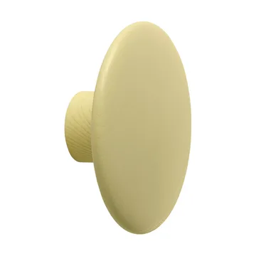 Dots Wood patère en bois - Jaune-beige, Ø9 cm - Muuto