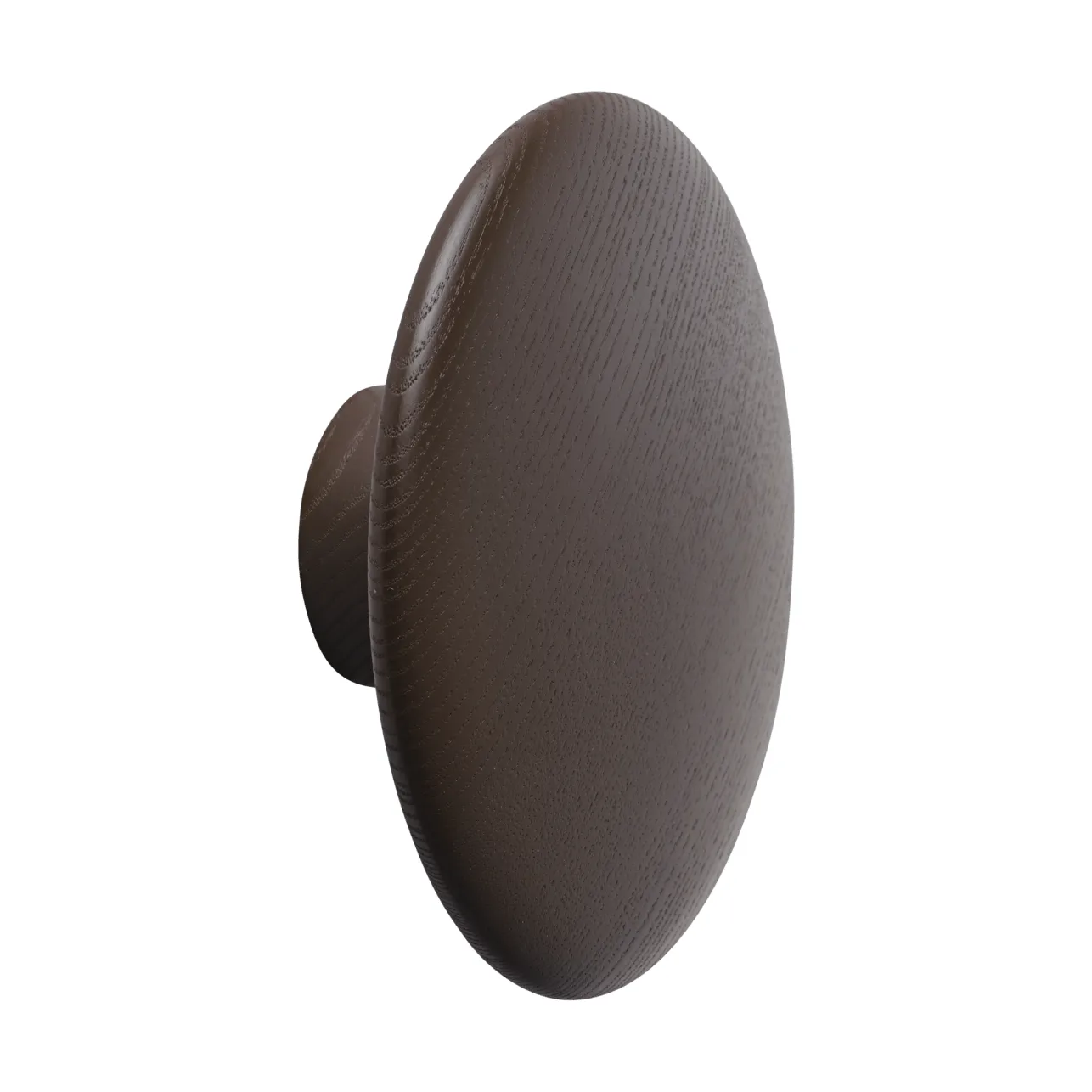 Dots Wood patère en bois, Rouge brun, Ø13 cm Muuto