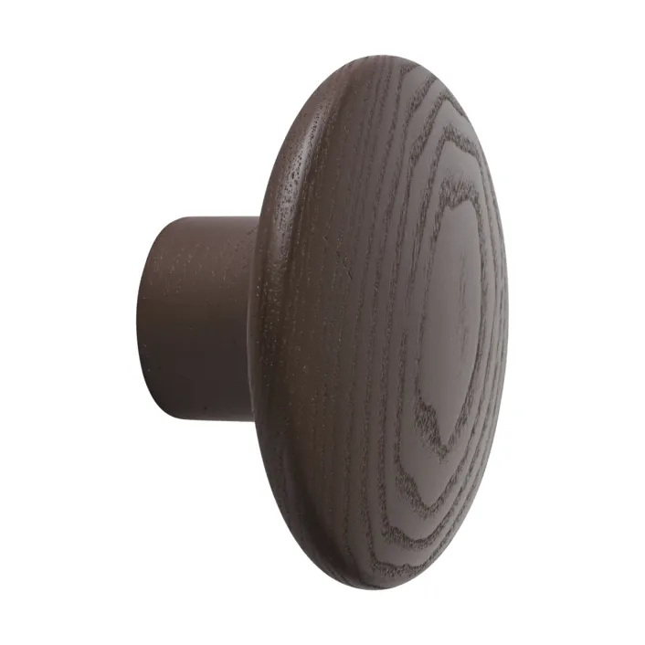 Dots Wood patère en bois - Rouge brun, Ø6,5 cm - Muuto