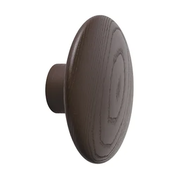 Dots Wood patère en bois - Rouge brun, Ø9 cm - Muuto