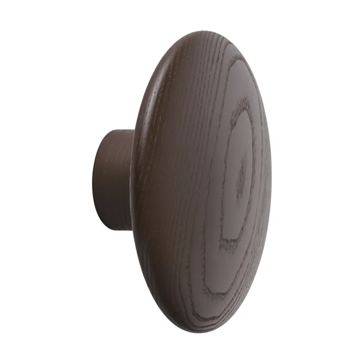 Dots Wood patère en bois - Rouge brun, Ø9 cm - Muuto