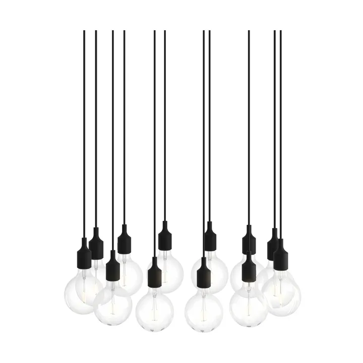 E27 Pendant Cluster 12 suspension - Black - Muuto