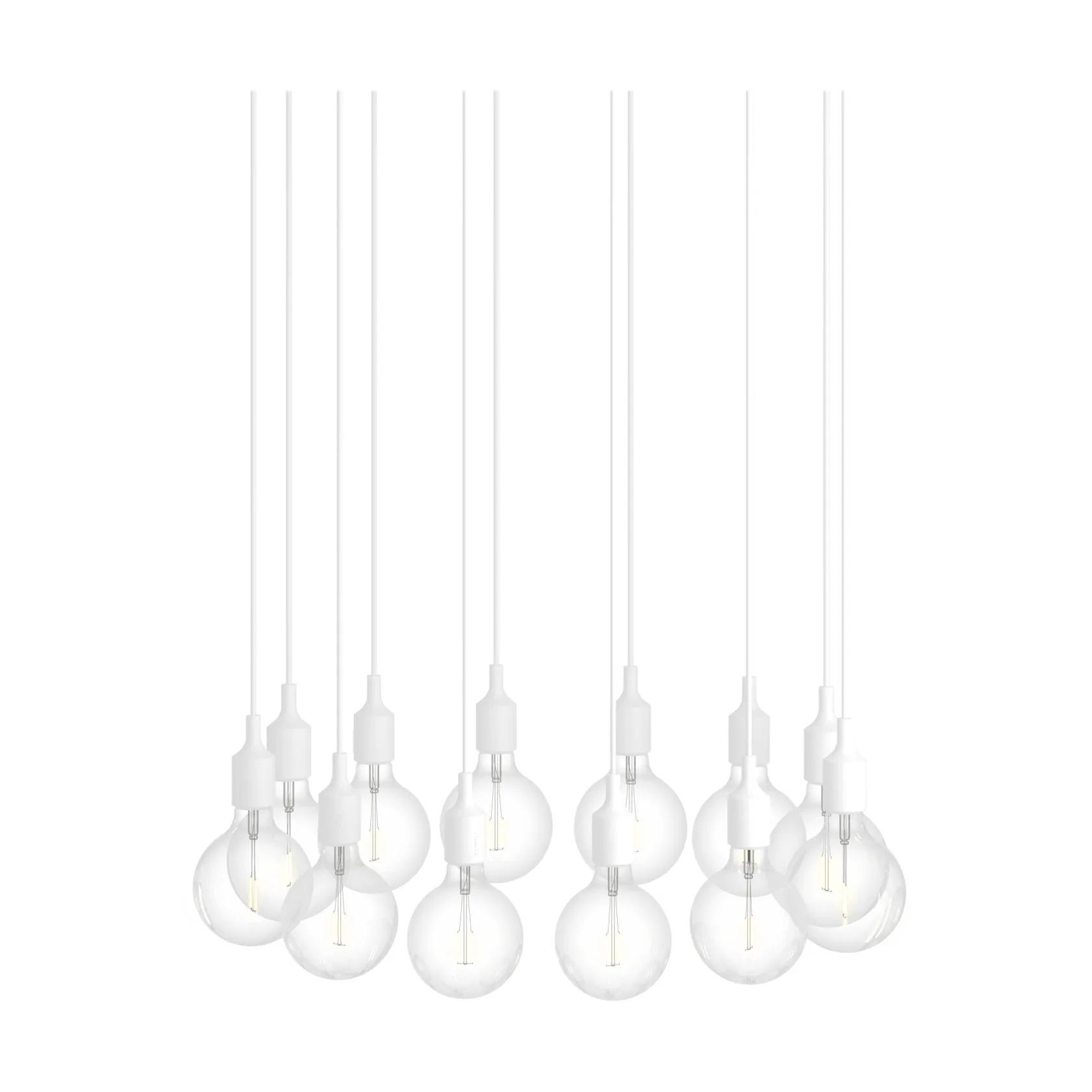E27 Pendant Cluster 12 suspension, Blanc Muuto