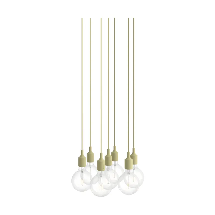 E27 Pendant Cluster 7 suspension - Beige green - Muuto