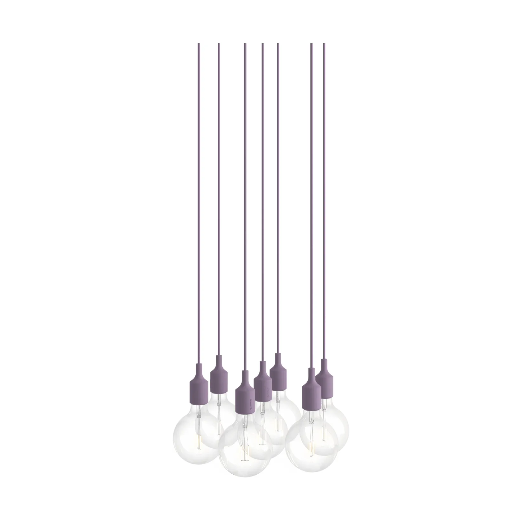 E27 Pendant Cluster 7 suspension, Dusty lilac Muuto