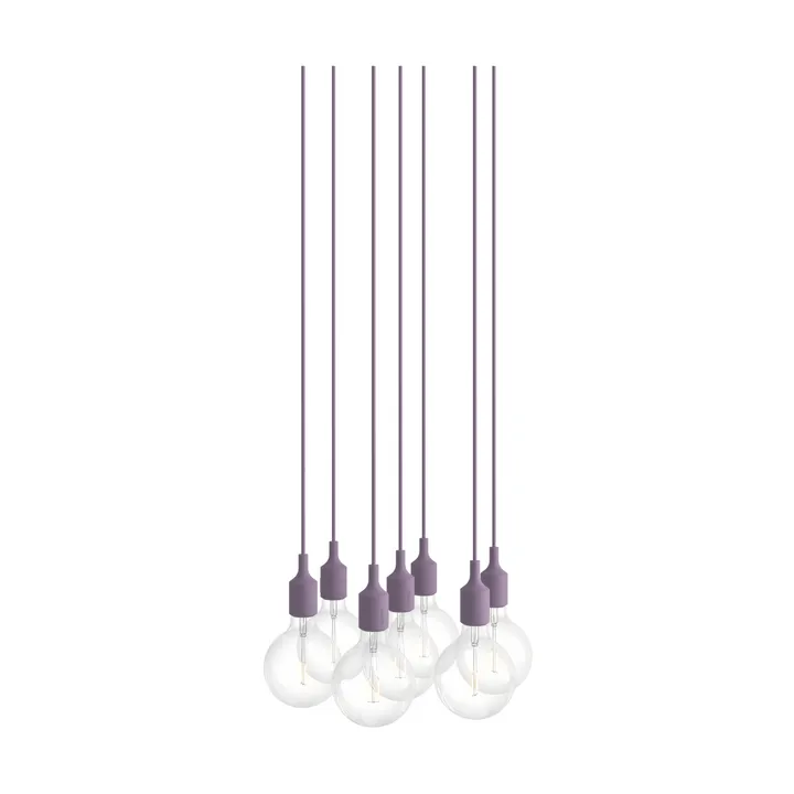 E27 Pendant Cluster 7 suspension - Dusty lilac - Muuto