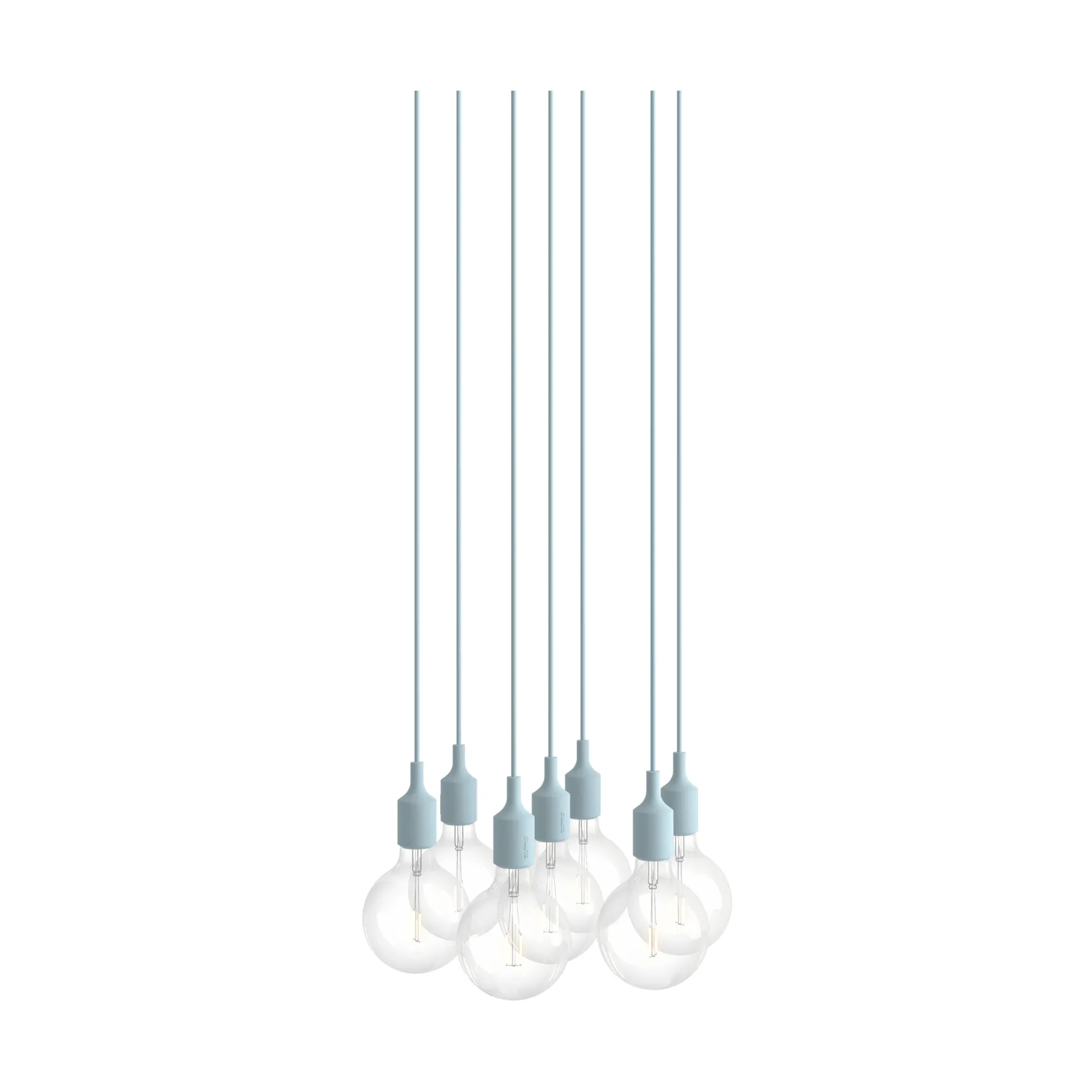 E27 Pendant Cluster 7 suspension, Light blue Muuto