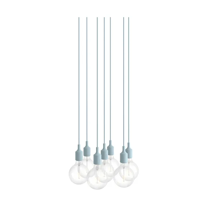 E27 Pendant Cluster 7 suspension - Light blue - Muuto