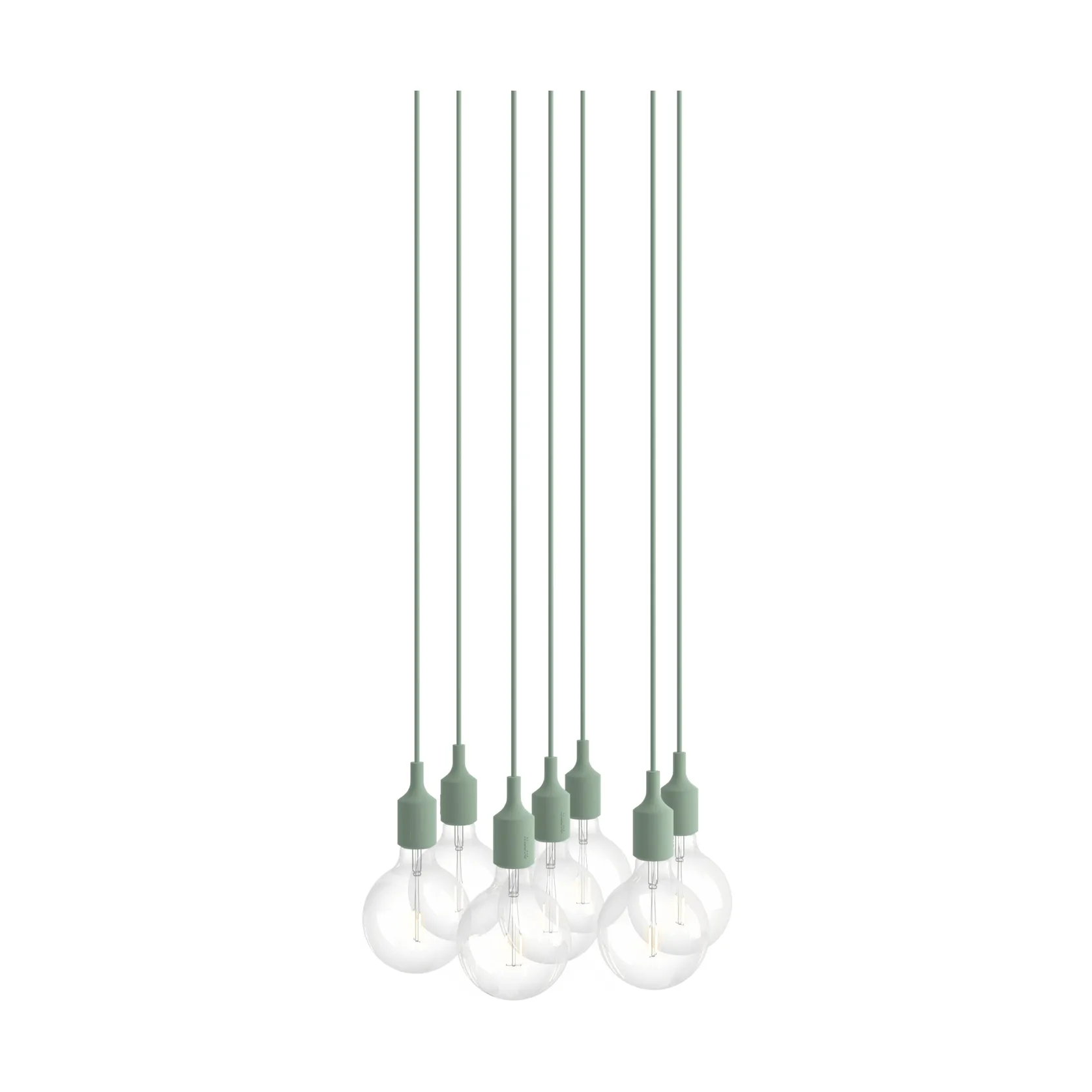 E27 Pendant Cluster 7 suspension, Light green Muuto