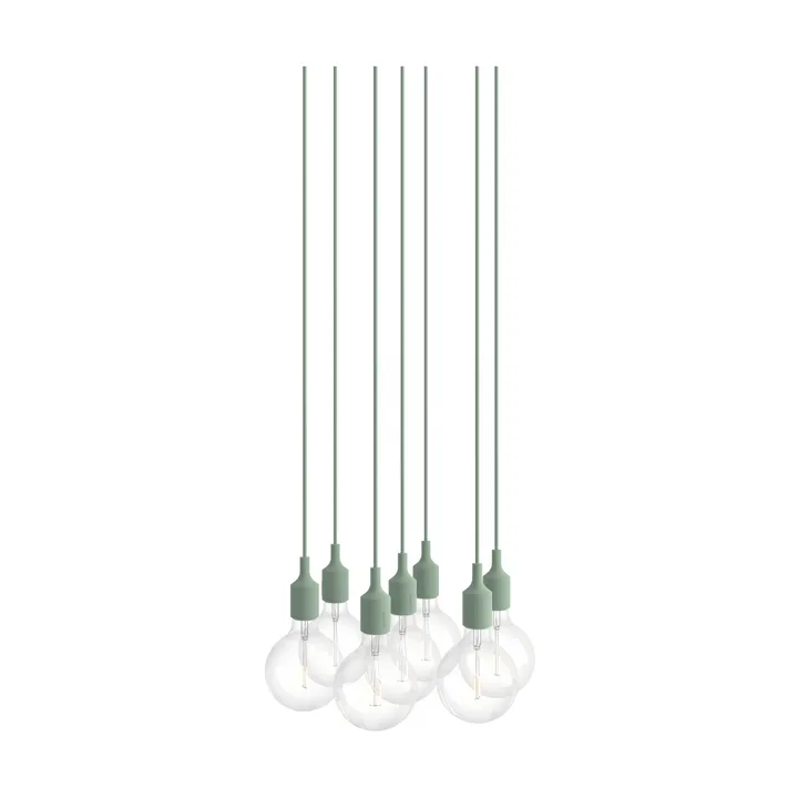 E27 Pendant Cluster 7 suspension - Light green - Muuto