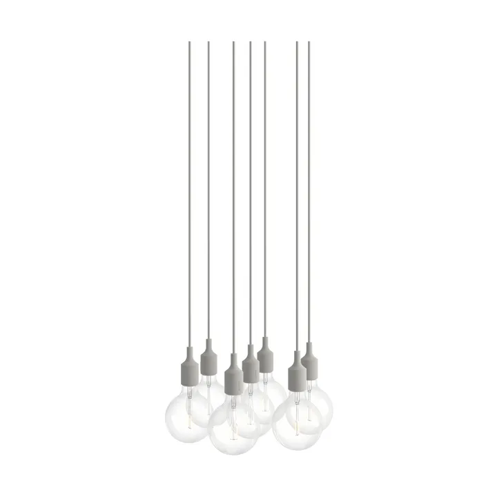 E27 Pendant Cluster 7 suspension - Light grey - Muuto