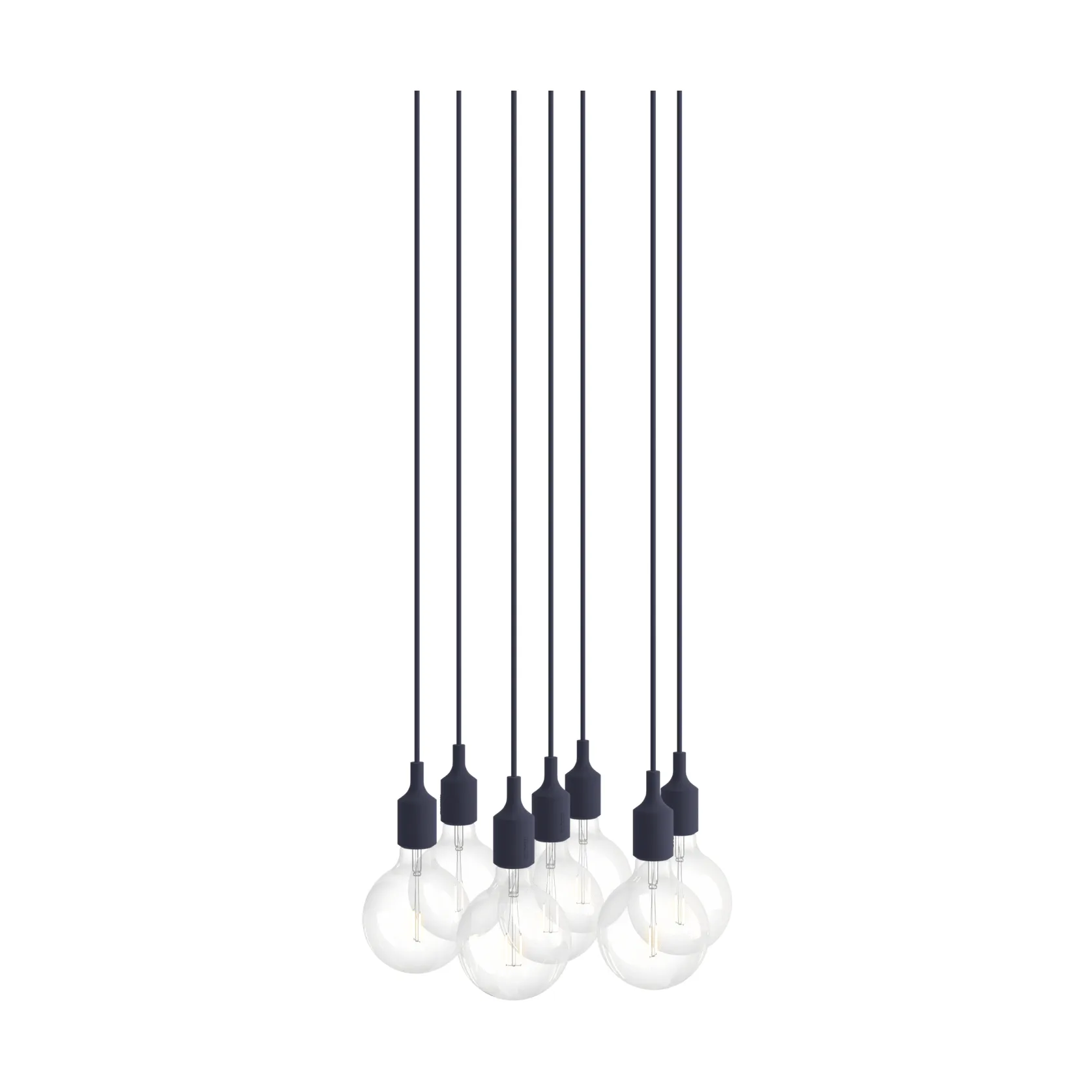 E27 Pendant Cluster 7 suspension, Midnight blue Muuto