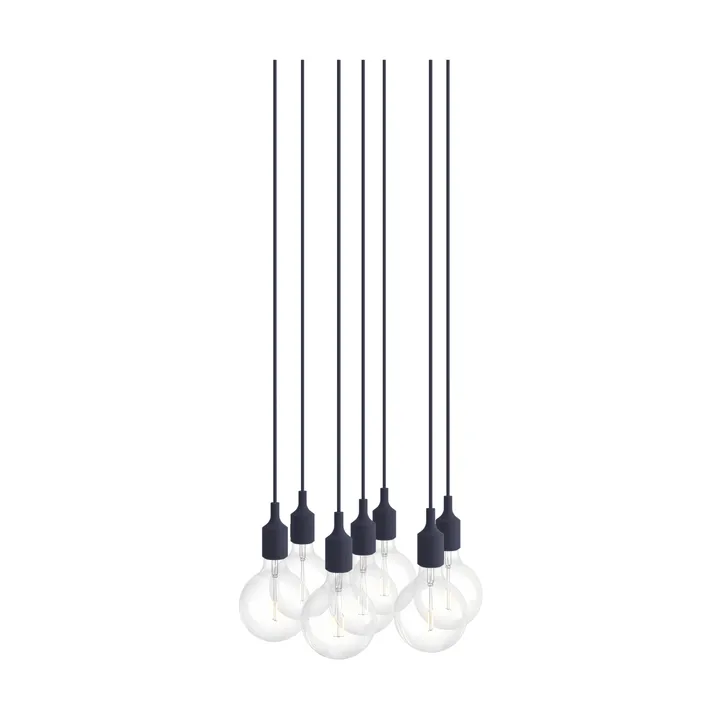 E27 Pendant Cluster 7 suspension - Midnight blue - Muuto