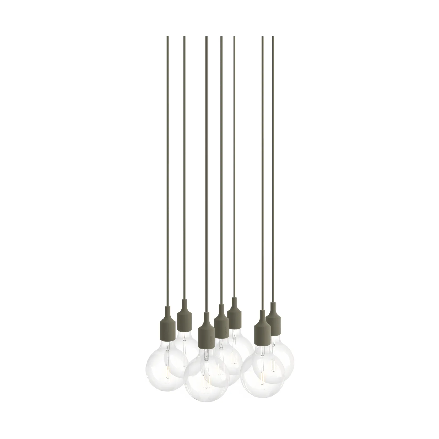 E27 Pendant Cluster 7 suspension, Olive Muuto