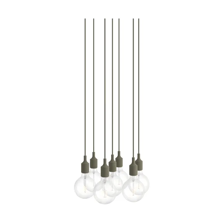 E27 Pendant Cluster 7 suspension - Olive - Muuto