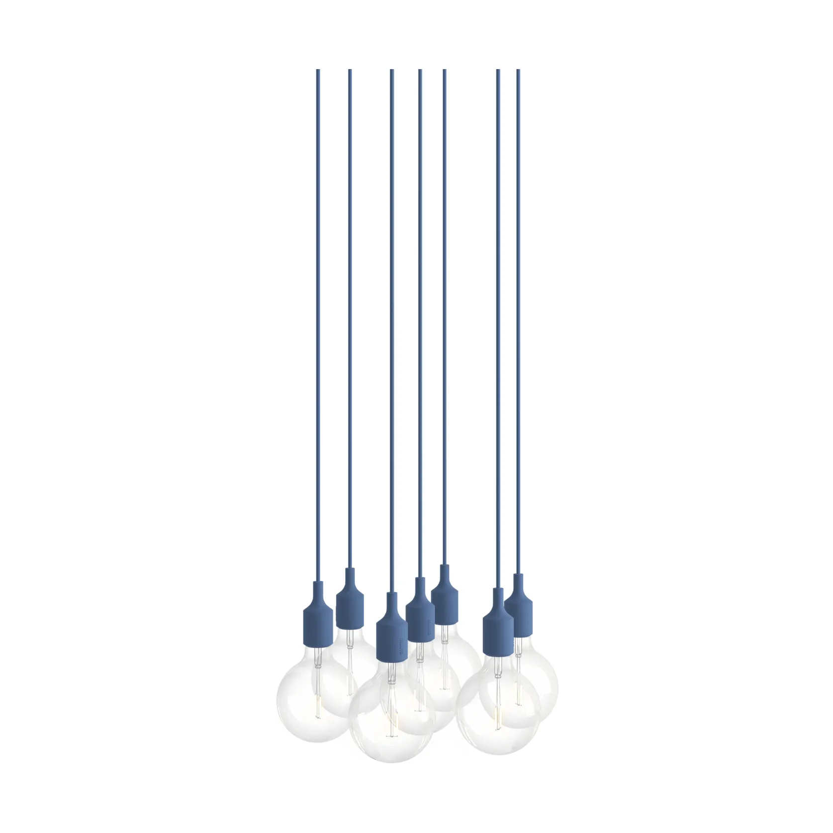E27 Pendant Cluster 7 suspension, Pale blue Muuto
