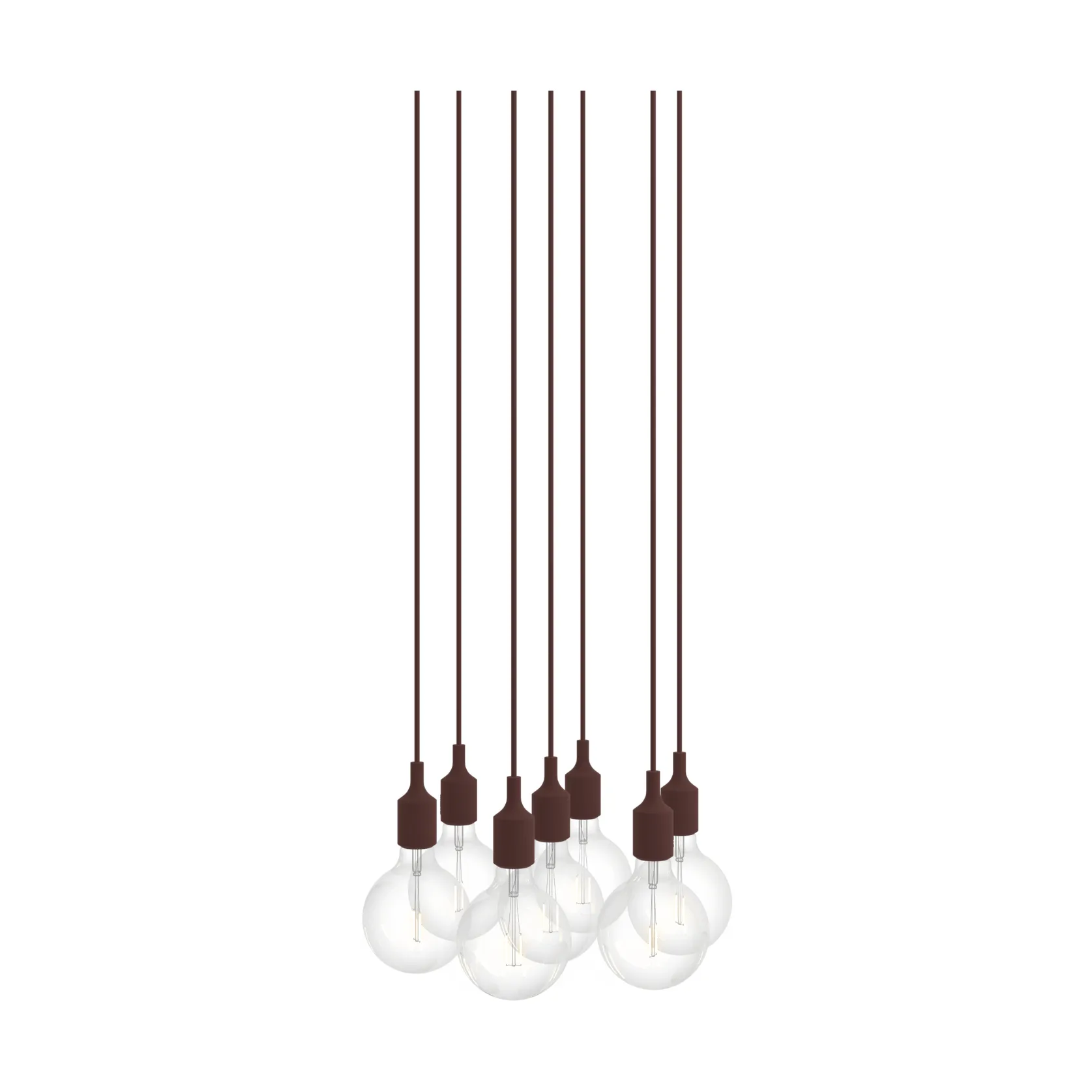 E27 Pendant Cluster 7 suspension, Rouge profond Muuto