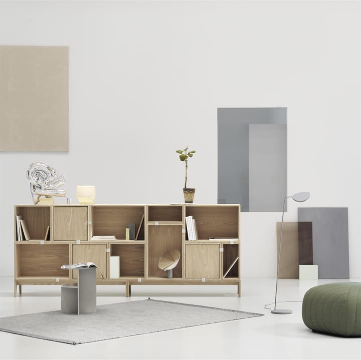 Étagère avec panneau Stacked 2.0, grand, chêne Muuto