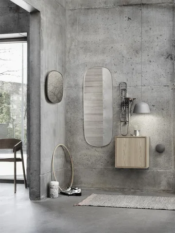 Étagère avec porte Stacked 2.0, moyen - Chêne - Muuto