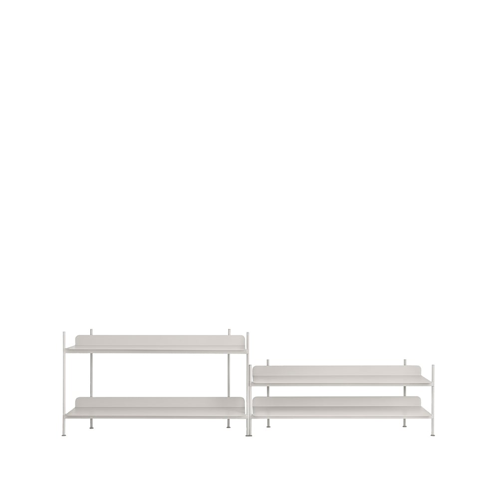 Muuto Étagères Compile configuration 5 Grey | Design Scandinave | Étagères & systèmes de rayonnage | Gris