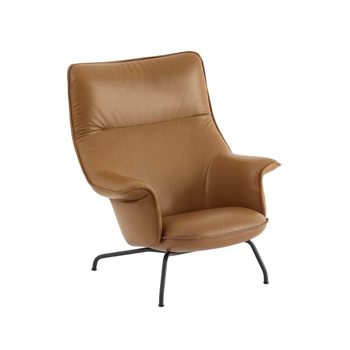 Fauteuil Doze - Refine leather cognac-Black - Muuto