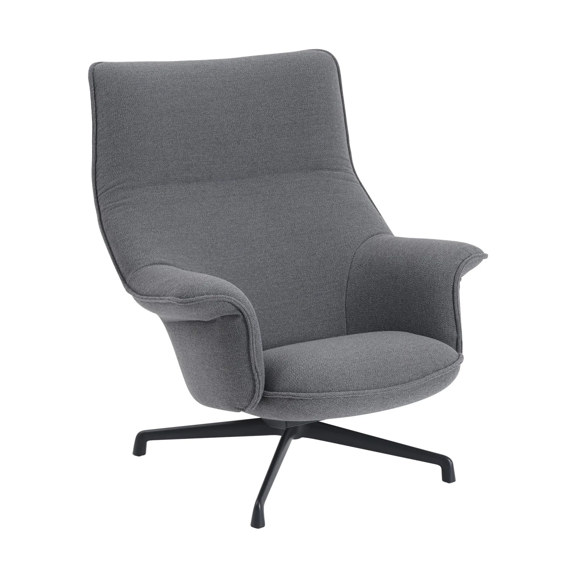 Fauteuil Doze swivel base, Ocean 80-anthracite black Muuto